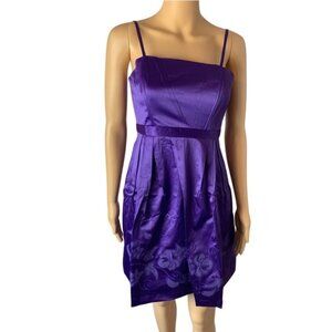 Lucy Paris Purple Satin Dress SMALL